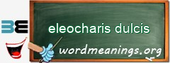 WordMeaning blackboard for eleocharis dulcis